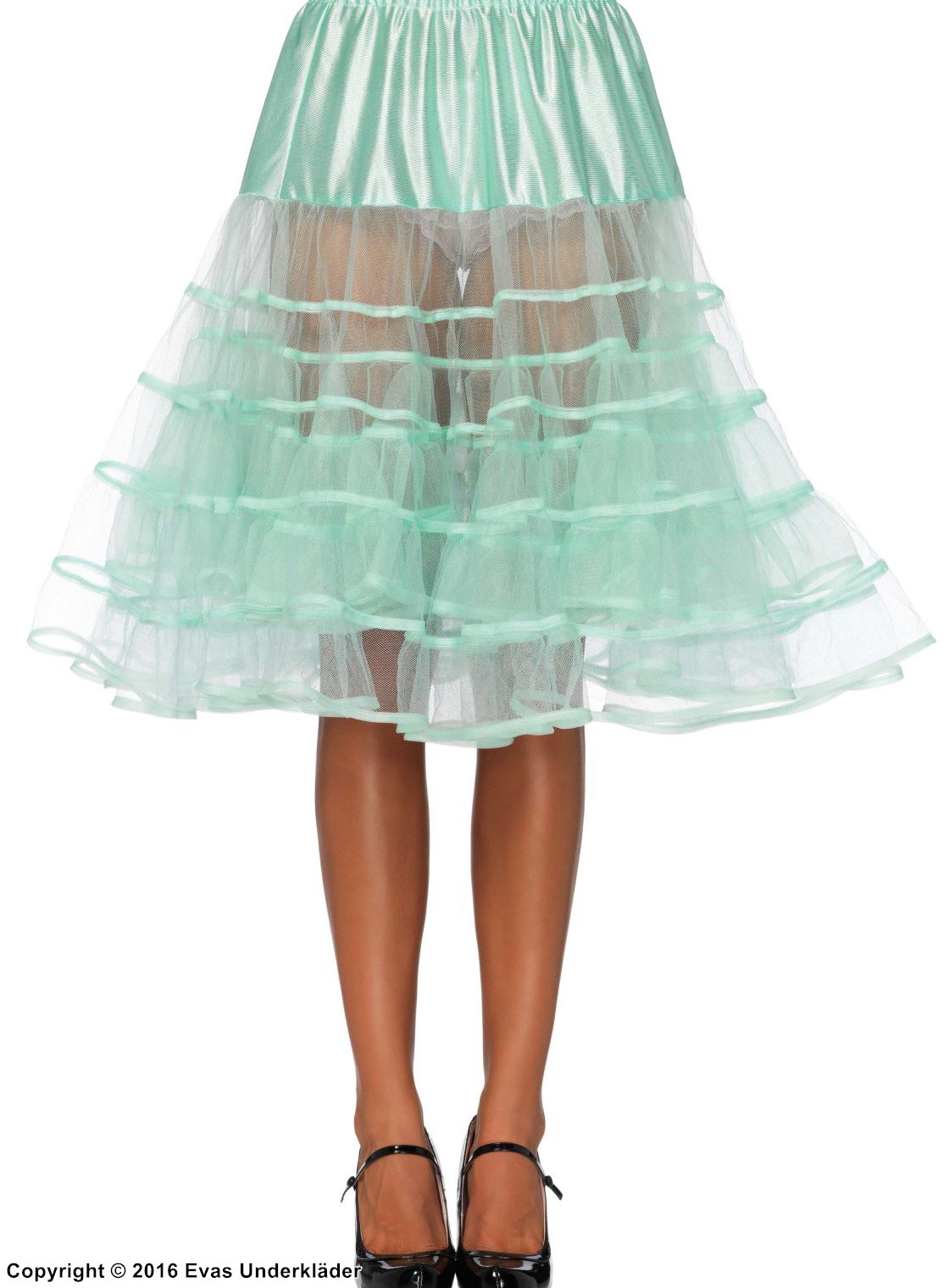 Petticoat, transparente Einlagen, Rüschen aus Mesh